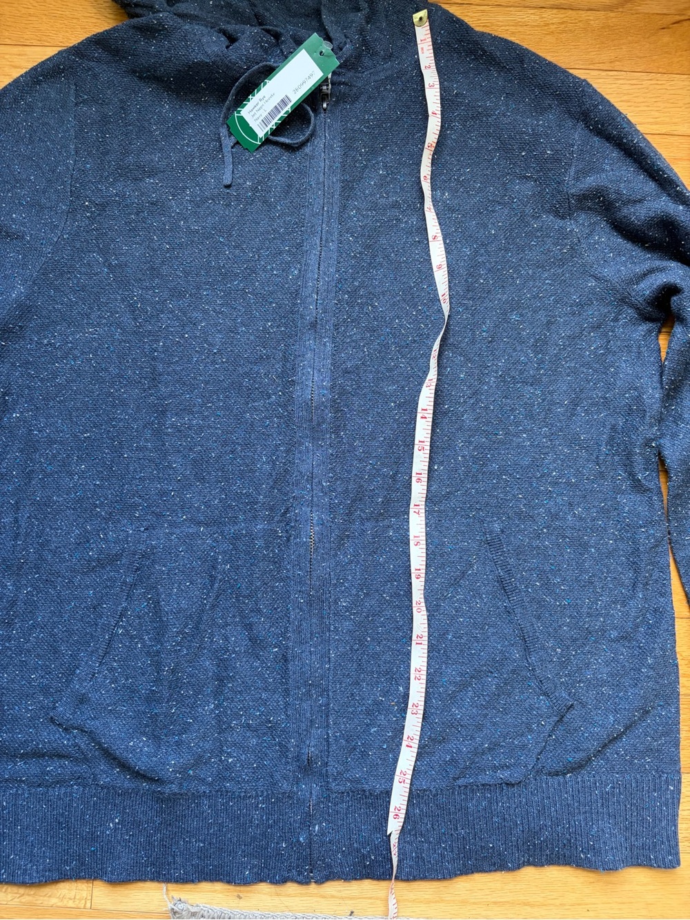 NWT Large navy Hawker Rye zip up hoodie sweater